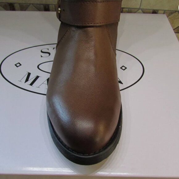 NEW STEVE MADDEN BROWN LEATHER MID BOOTS WOMENS SIZES - Picture 3 of 7